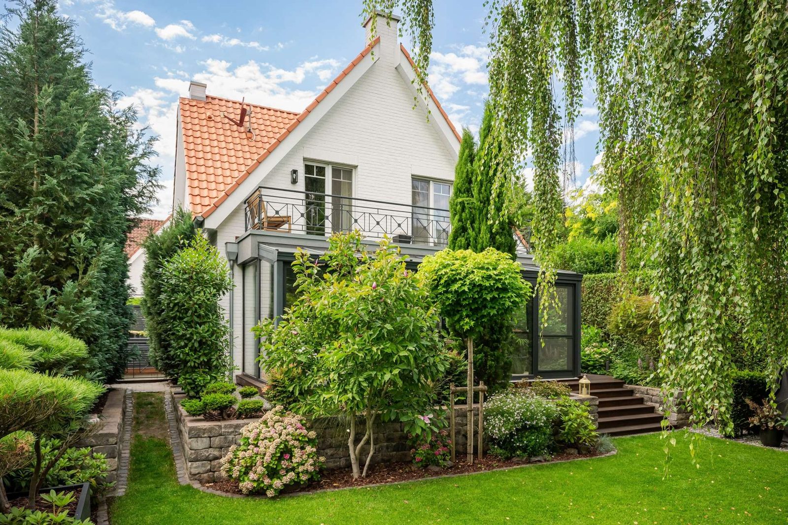Rückansicht mit Garten